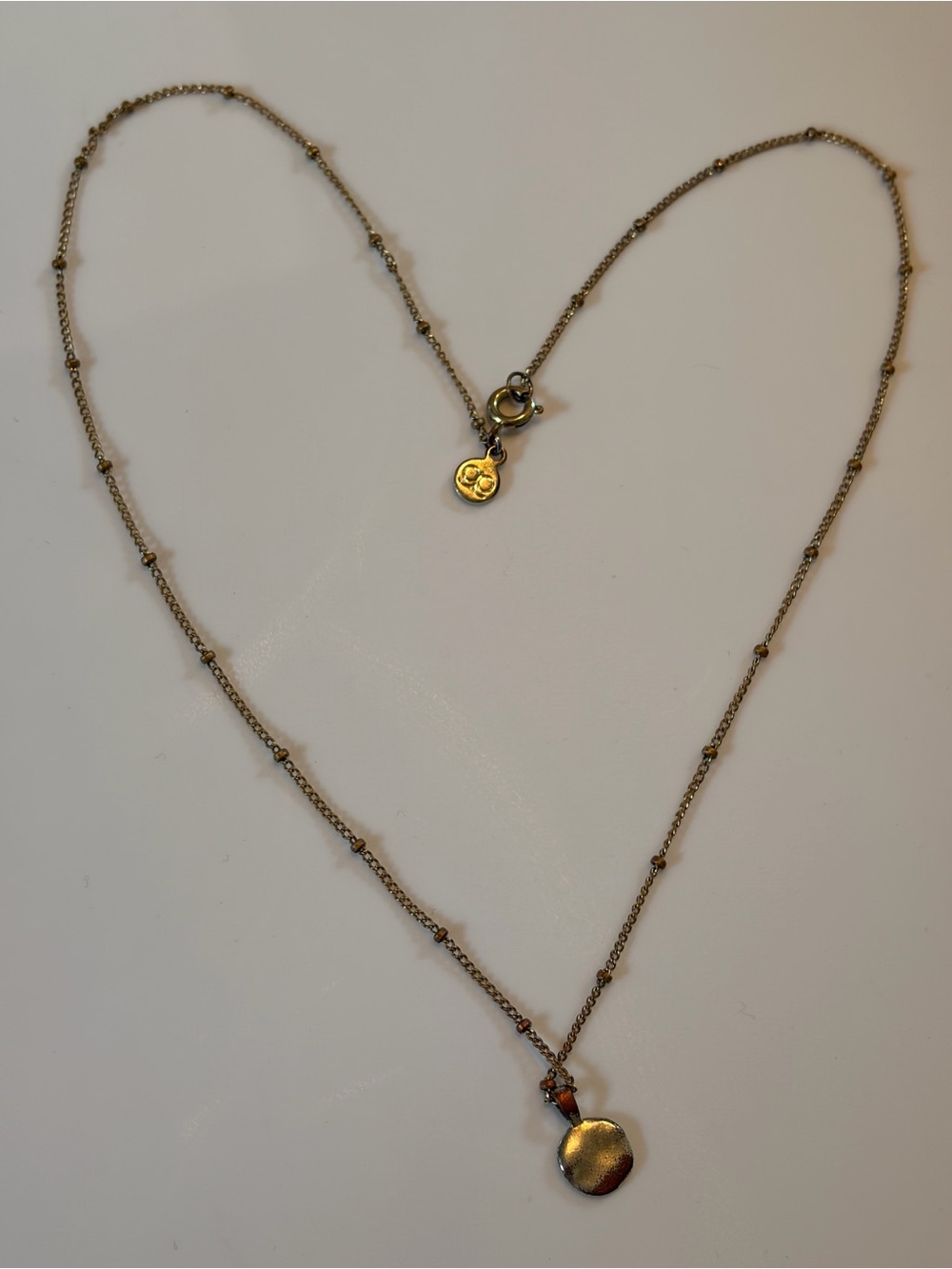 Gorjana Gold Textured Disc Necklace - Picture 5 of 7